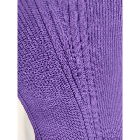 Joseph A tank sleeveless blouse purple ribbed work career stretch Small - Picture 3 of 10
